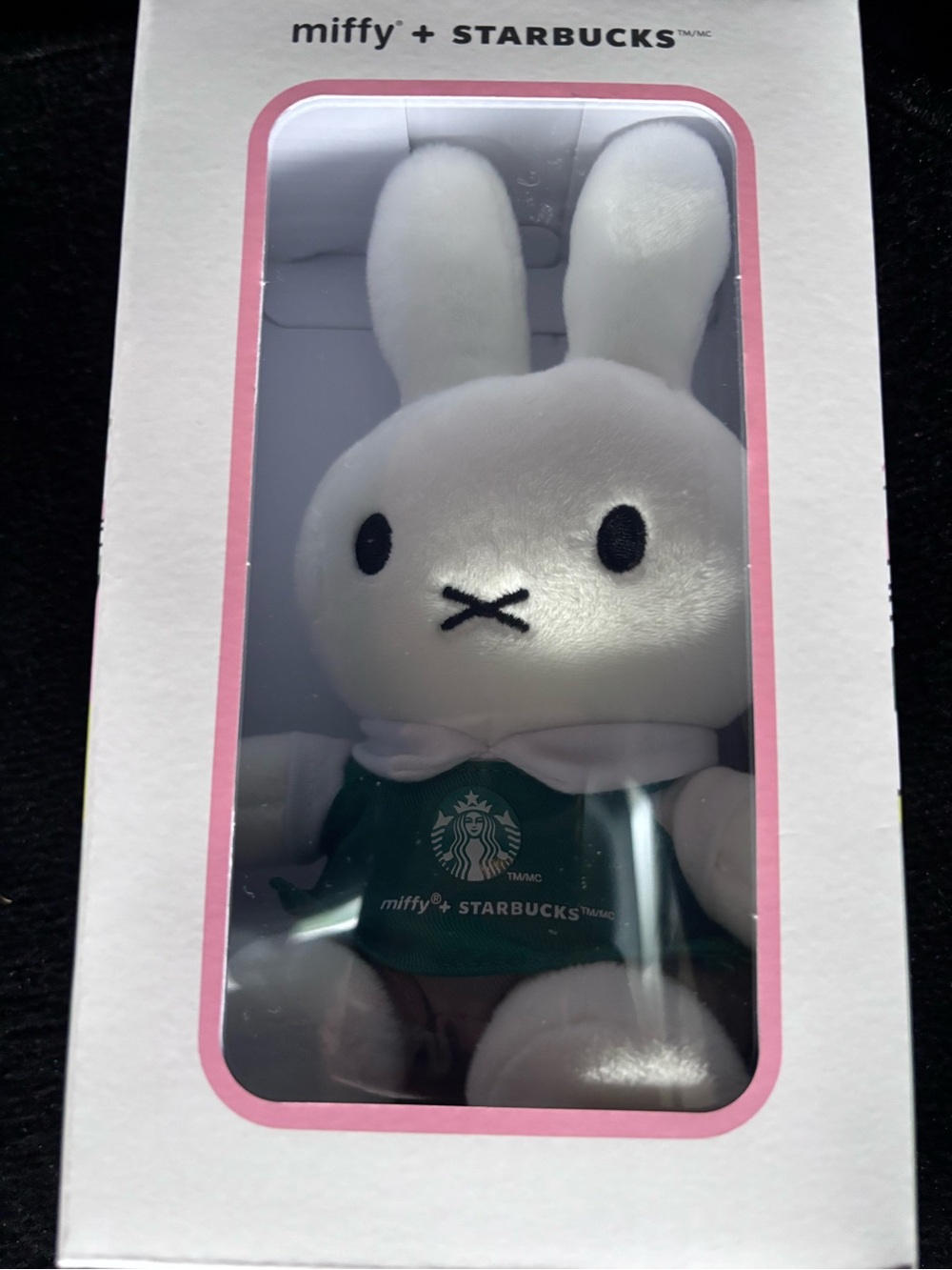 Miffy x Starbucks Plush Bunny in White with Green Apron, new in box